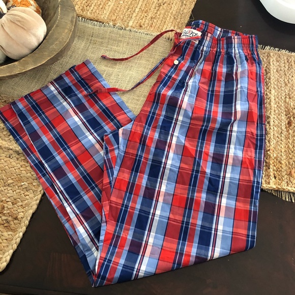 mens polo plaid pajama pants